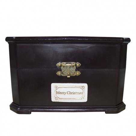 361009 Caja navideña carrusel movimiento luces y música 23x14x14 cm Navidad