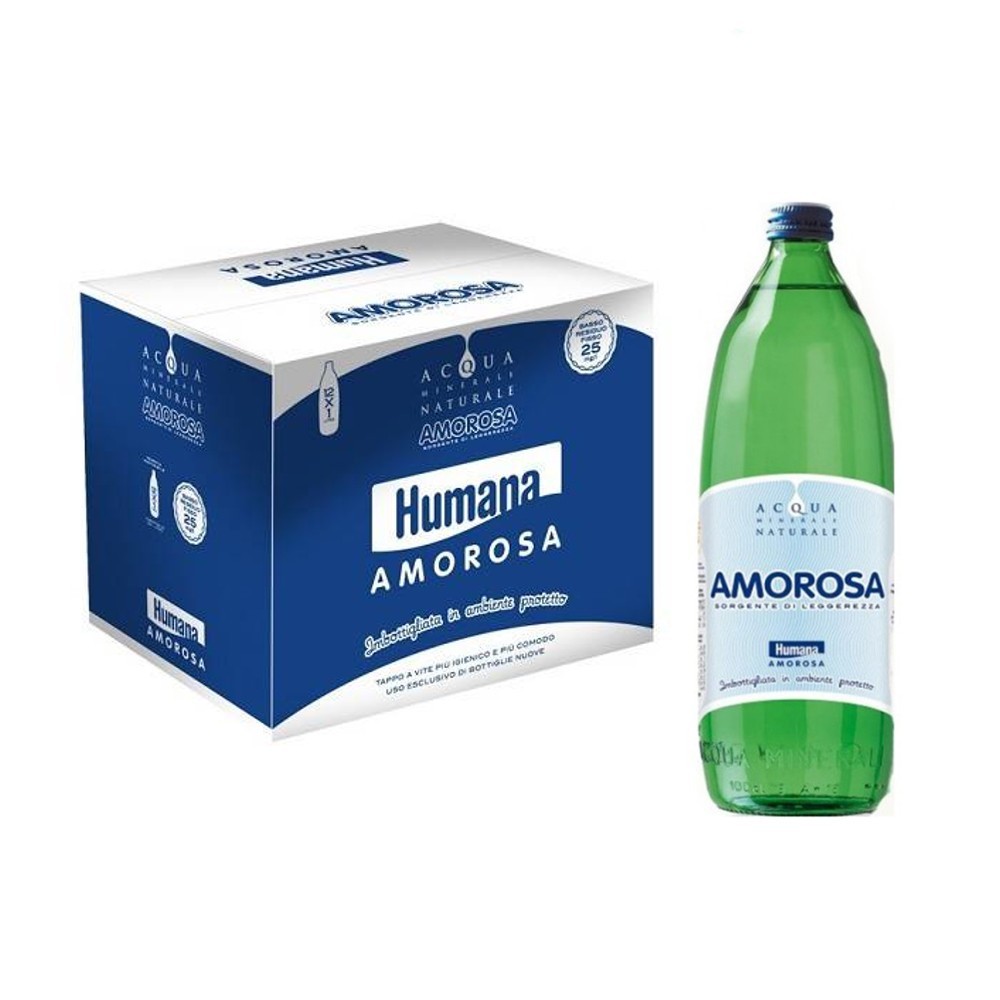 Amorosa Humana Agua Mineral Mínimamente Mineralizada 1L (6 Botellas)