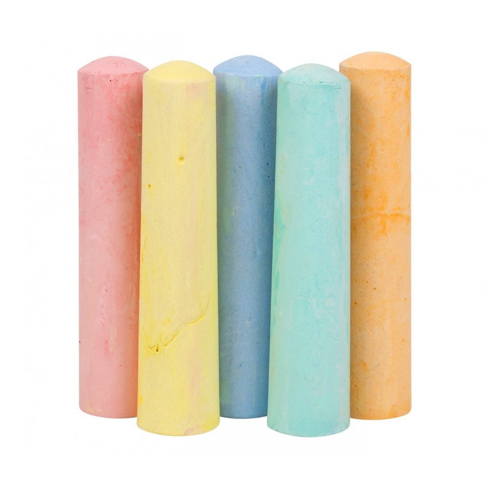 90726 Pack de 15 tizas de colores MAXI 10cm...