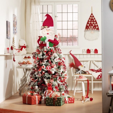 6145018 Gorro para árbol de Navidad forma de cara Papá Noel y con manos