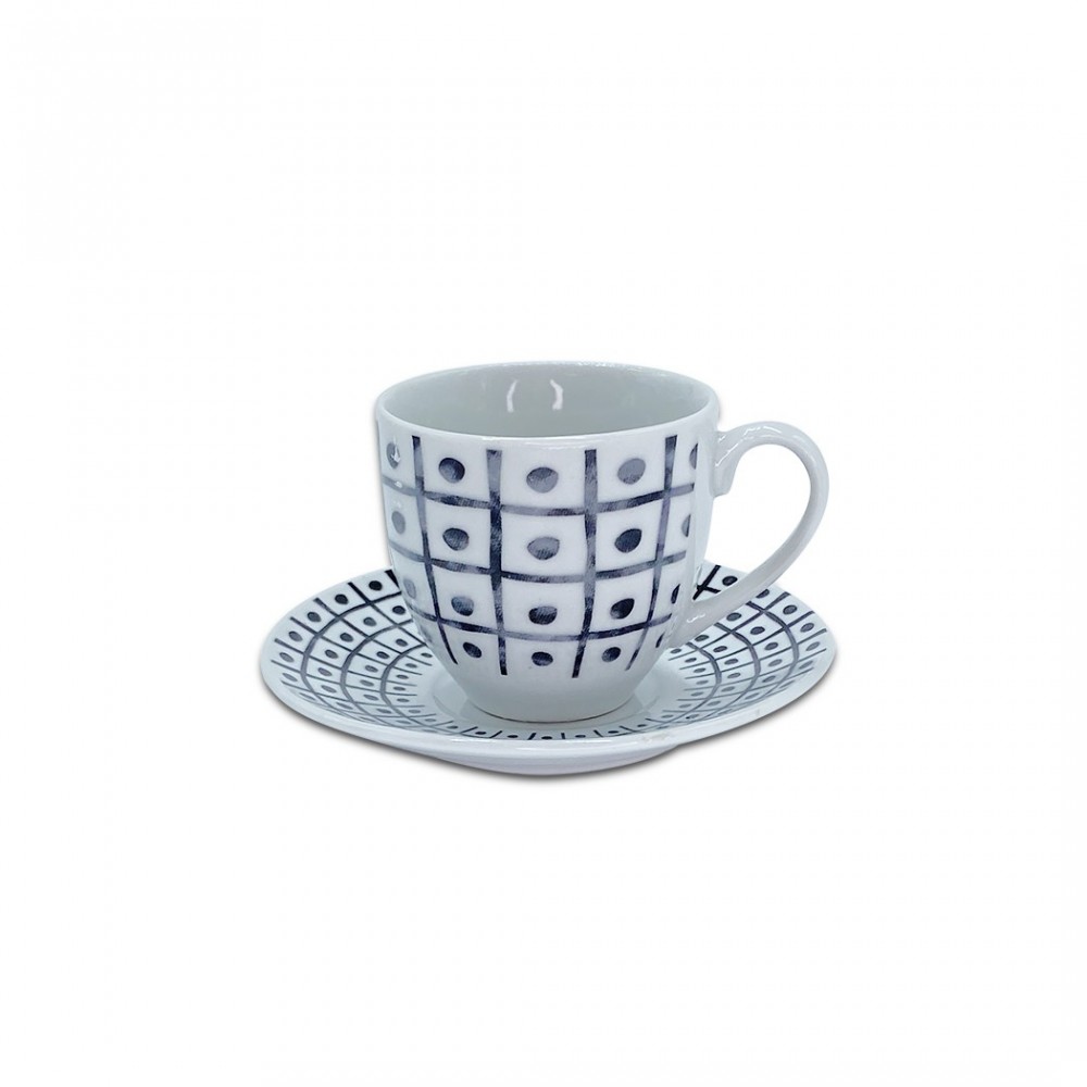 270044 Juego de 6 tazas de café con platillo...