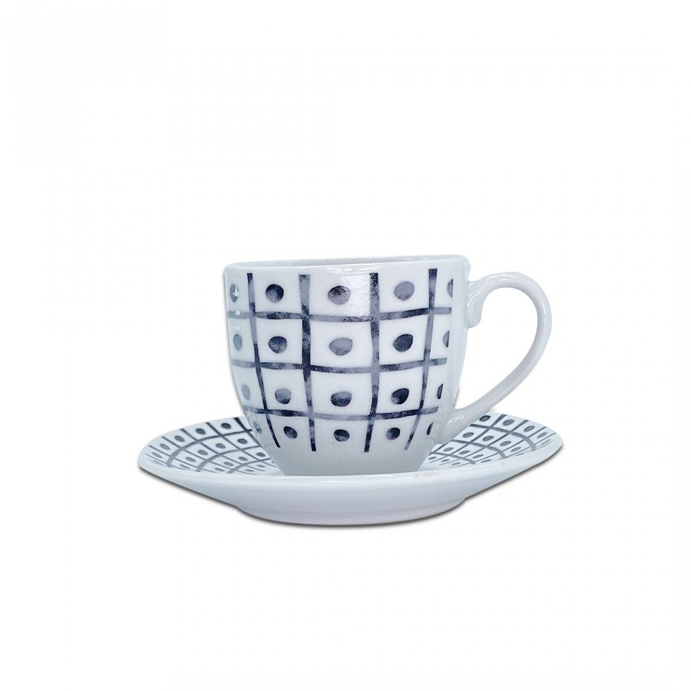 270044 Juego de 6 tazas de café con platillo...