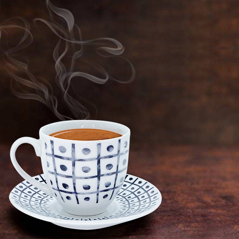 270044 Juego de 6 tazas de café con platillo...