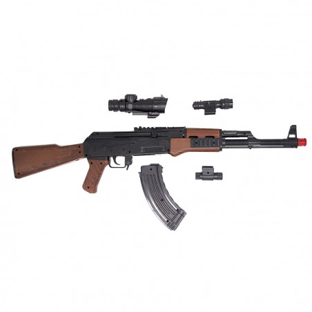 103021 Metralleta de asalto 3 dardos 34 perdigones AK90TRY con linterna LED