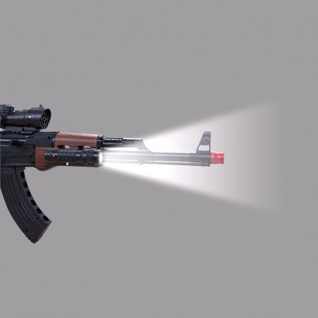 103021 Metralleta de asalto 3 dardos 34 perdigones AK90TRY con linterna LED