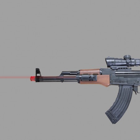 103021 Metralleta de asalto 3 dardos 34 perdigones AK90TRY con linterna LED