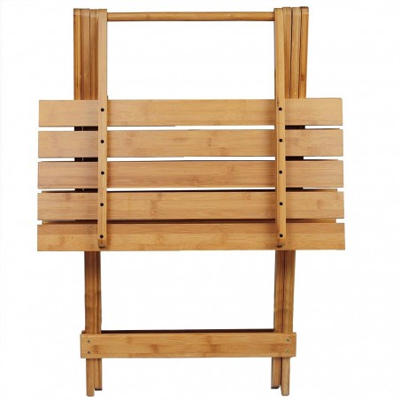 Mesa plegable 80 x 60 cm en madera natural art. 292 de jardín plegable