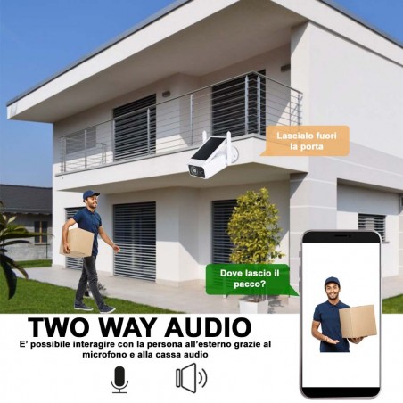 717222 Cámara ip wifi con carga solar cámara CMOS IP66 2MP con aplicación