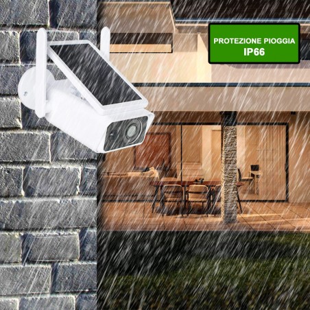 717222 Cámara ip wifi con carga solar cámara CMOS IP66 2MP con aplicación