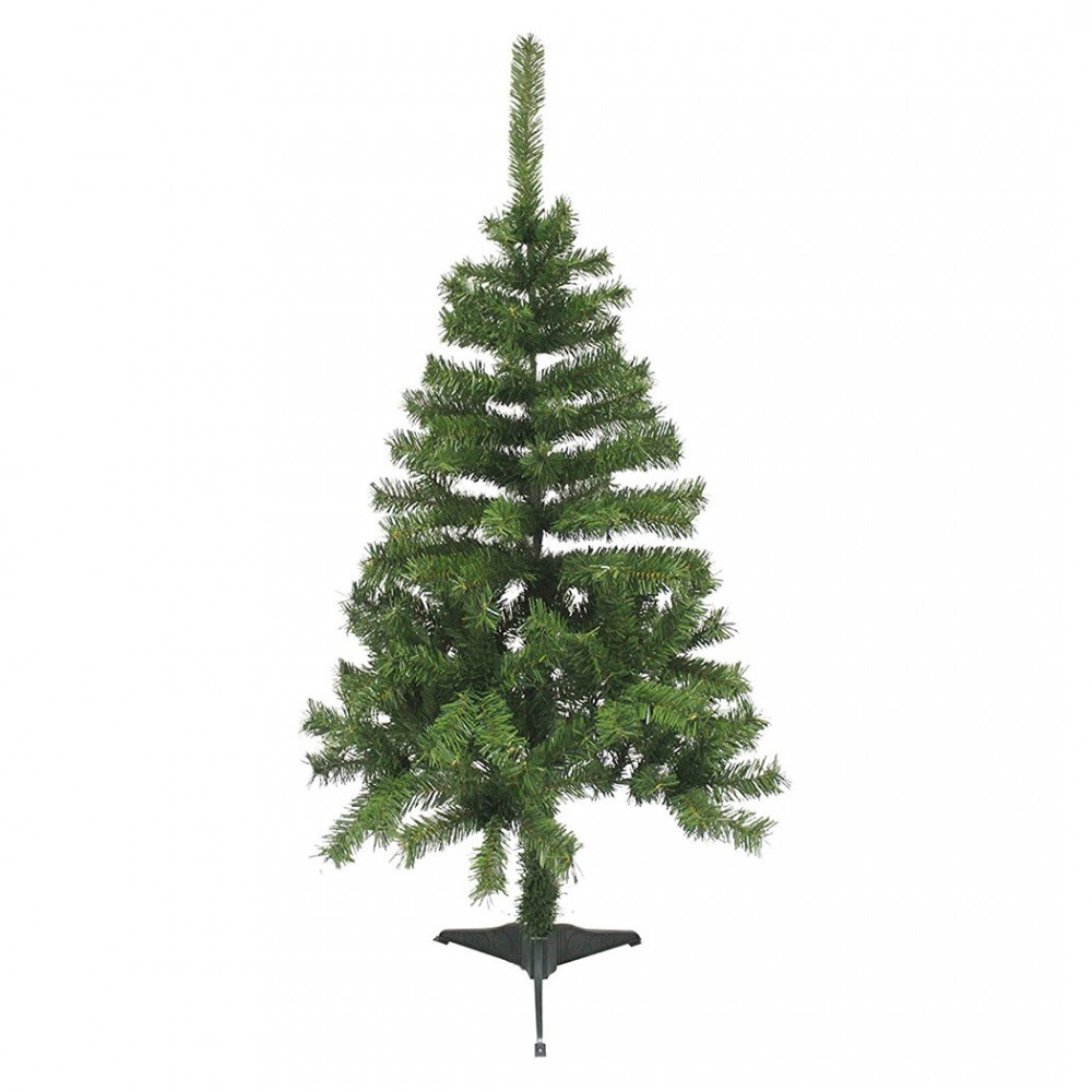 164068 Árbol de Navidad 120H cm con 145 ramas plegables en PVC abeto artificial