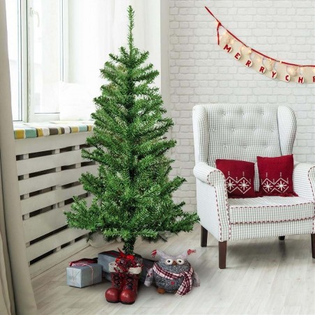 245005 Árbol de Navidad 150H cm con 200 ramas plegables en PVC abeto artificial