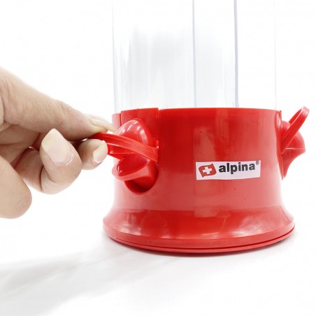 113418 Dispensador de caramelos ALPINA con base giratoria 360° 3 compartimentos