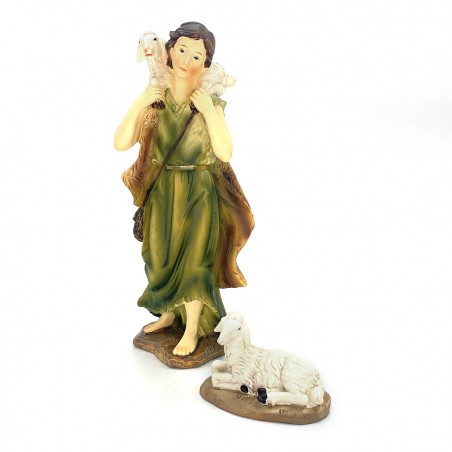 277948 Pesebre navideño con 7 personajes de resina - Decoración navideña