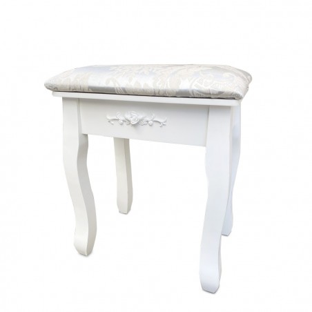 398004 Tocador con taburete y espejo mueble tocador para maquillaje 3 cajones