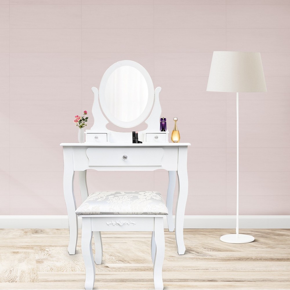 398004 Tocador con taburete y espejo mueble...