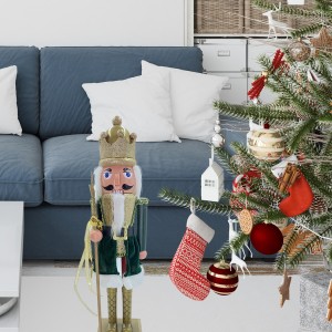 392002 Soldado cascanueces 60h cm con cetro decoración... 2