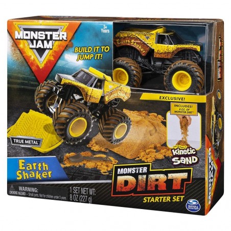 553688 MONSTER JAM DIRT starter set Zombie / Eart Shaker set con rampa y arena