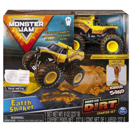 553688 MONSTER JAM DIRT starter set Zombie / Eart Shaker set con rampa y arena