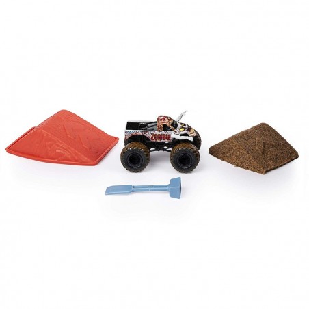 553688 MONSTER JAM DIRT starter set Zombie / Eart Shaker set con rampa y arena