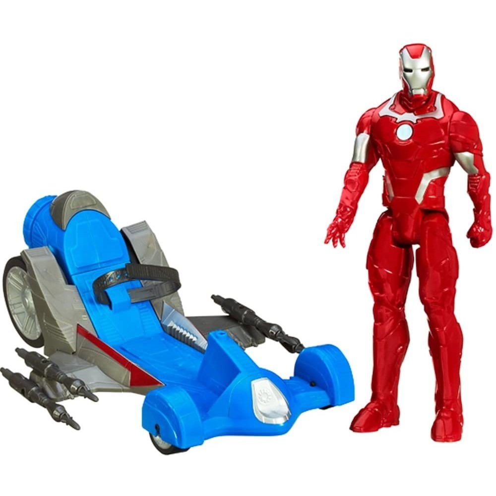 799434 Avengers Iron Man vehículo y personaje 30h cm compatible con Titan Hero
