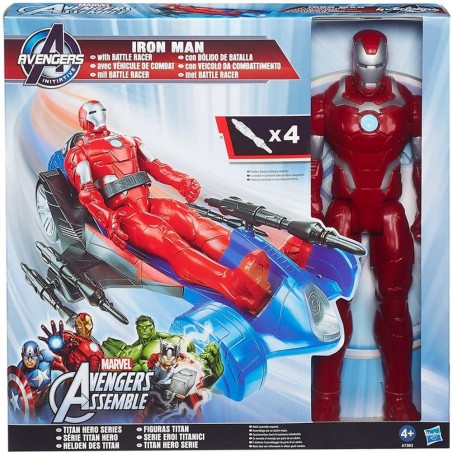 799434 Avengers Iron Man vehículo y personaje 30h cm compatible con Titan Hero