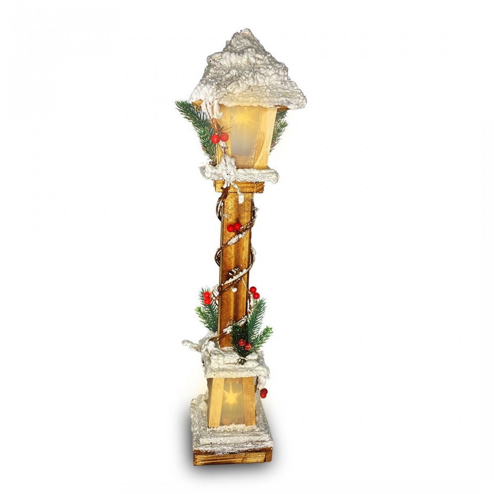 662447 Farola navideña en madera 61cm farol...