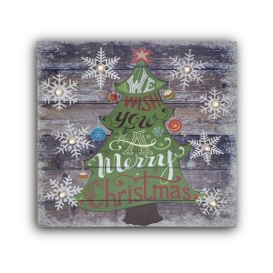 782312 Cuadro Árbol de Navidad CLASSIC con luces 35x35x4... 2