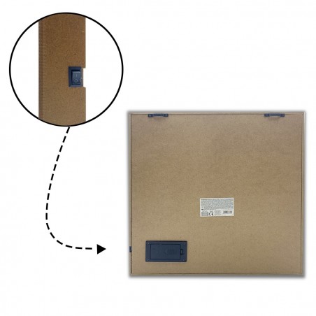 782312 Cuadro Árbol de Navidad CLASSIC con luces 35x35x4 cm Adornos navideños