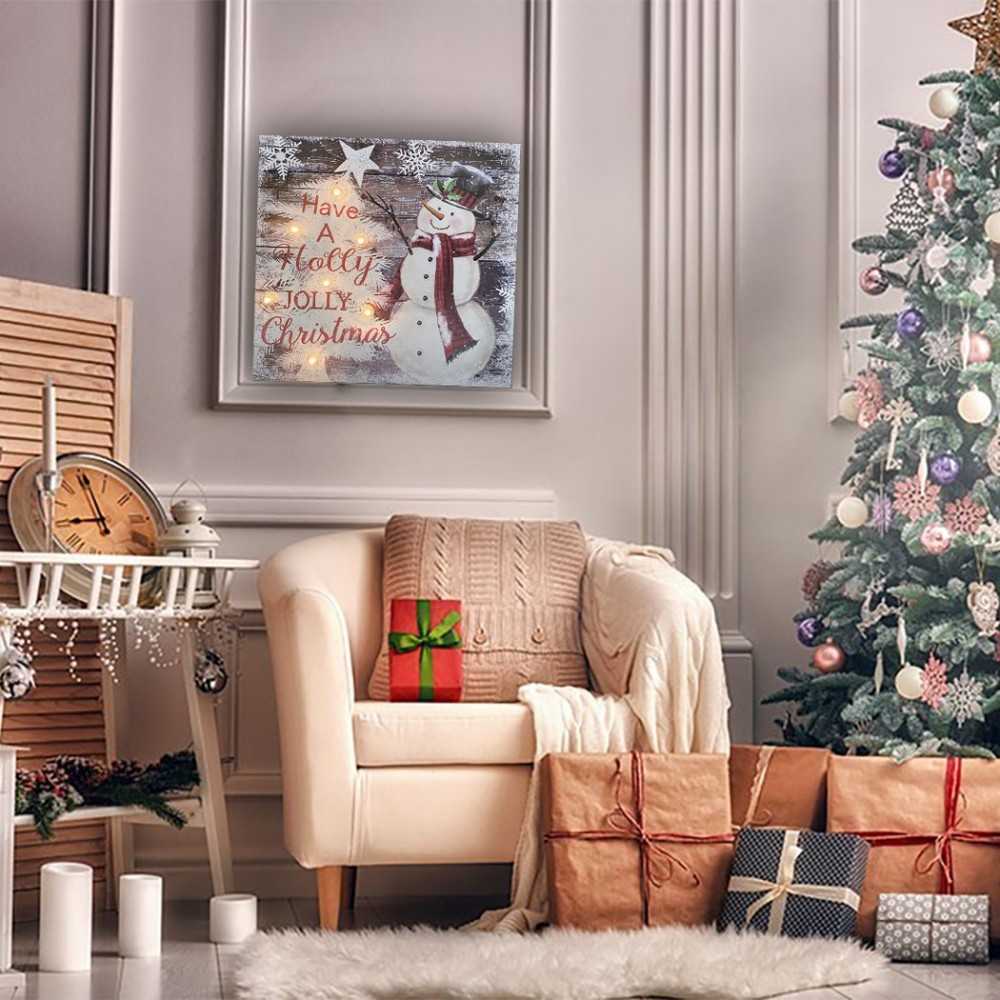 782312 Cuadro de Navidad MUÑECO DE NIEVE con...