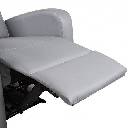 Sillón relax reclinable manual SAMOA WD reposapiés extraíble en ecopiel