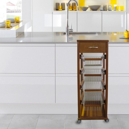 380519 Frutero de cocina ahorra espacio Vesuvio construido en madera de haya