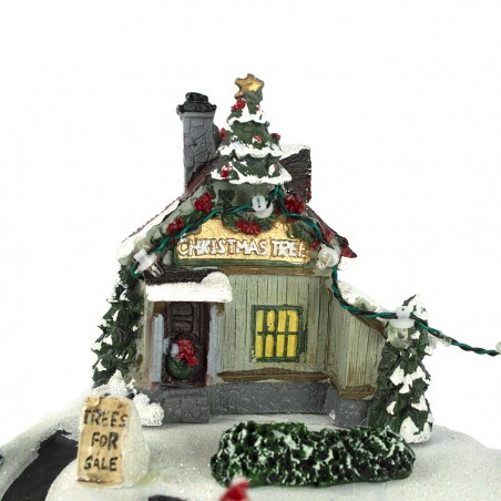 361002 Paisaje móvil y navideño con tienda, luces, música navideña y movimiento