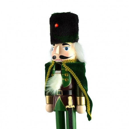 6107140 Soldado cascanuces de madera 36 Cm con adornos y capa