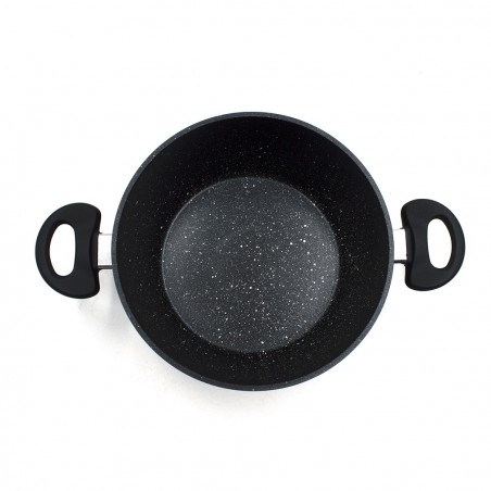 103665 Batería DGBAVARIA 14 pz sartenes y cazuelas NEGRO con cucharones