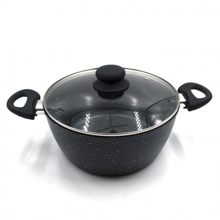 103665 Batería DGBAVARIA 14 pz sartenes y cazuelas NEGRO con cucharones