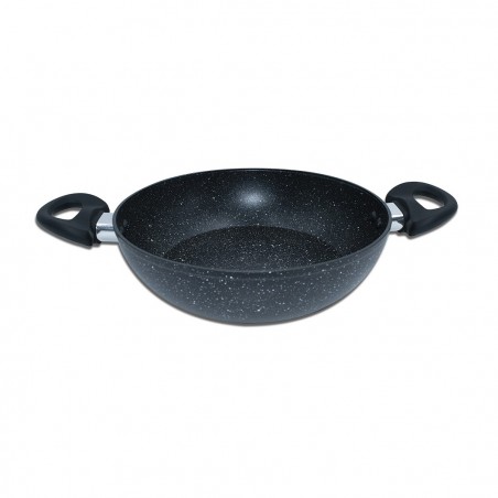 103665 Batería DGBAVARIA 14 pz sartenes y cazuelas NEGRO con cucharones