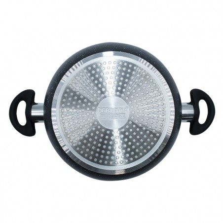 103665 Batería DGBAVARIA 14 pz sartenes y cazuelas NEGRO con cucharones