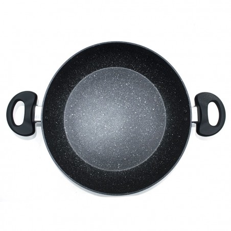 103665 Batería DGBAVARIA 14 pz sartenes y cazuelas NEGRO con cucharones