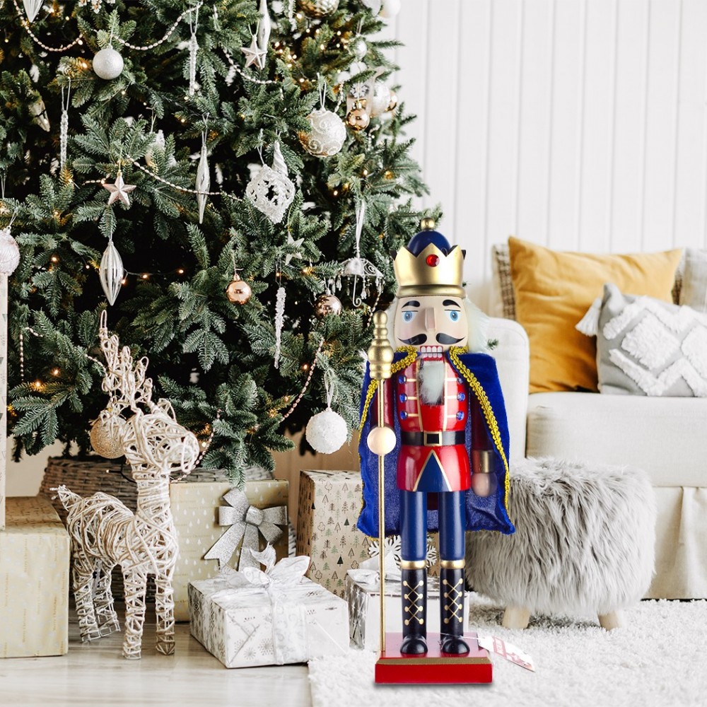 6107140 Soldado cascanuces de madera Azul 36 cm...