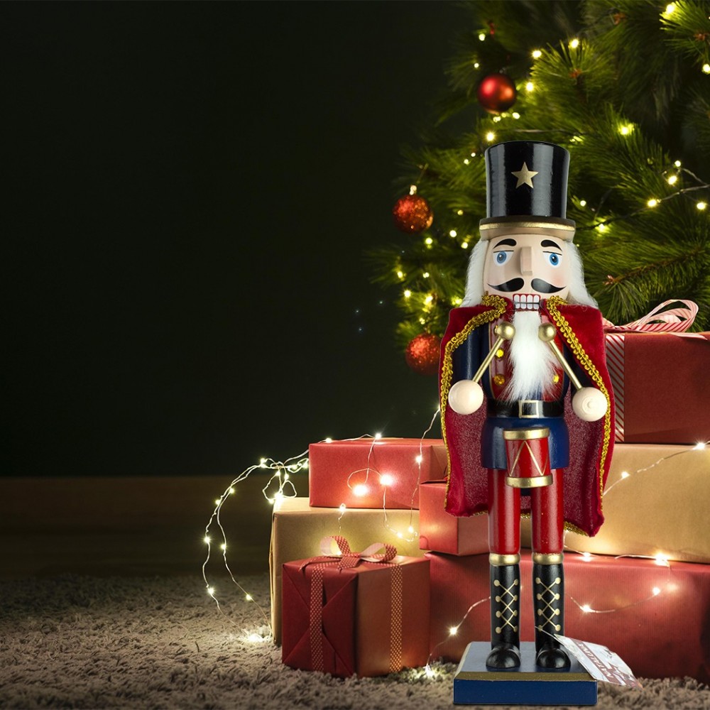 6107140 Soldado cascanuces de madera ROJO 36 cm...