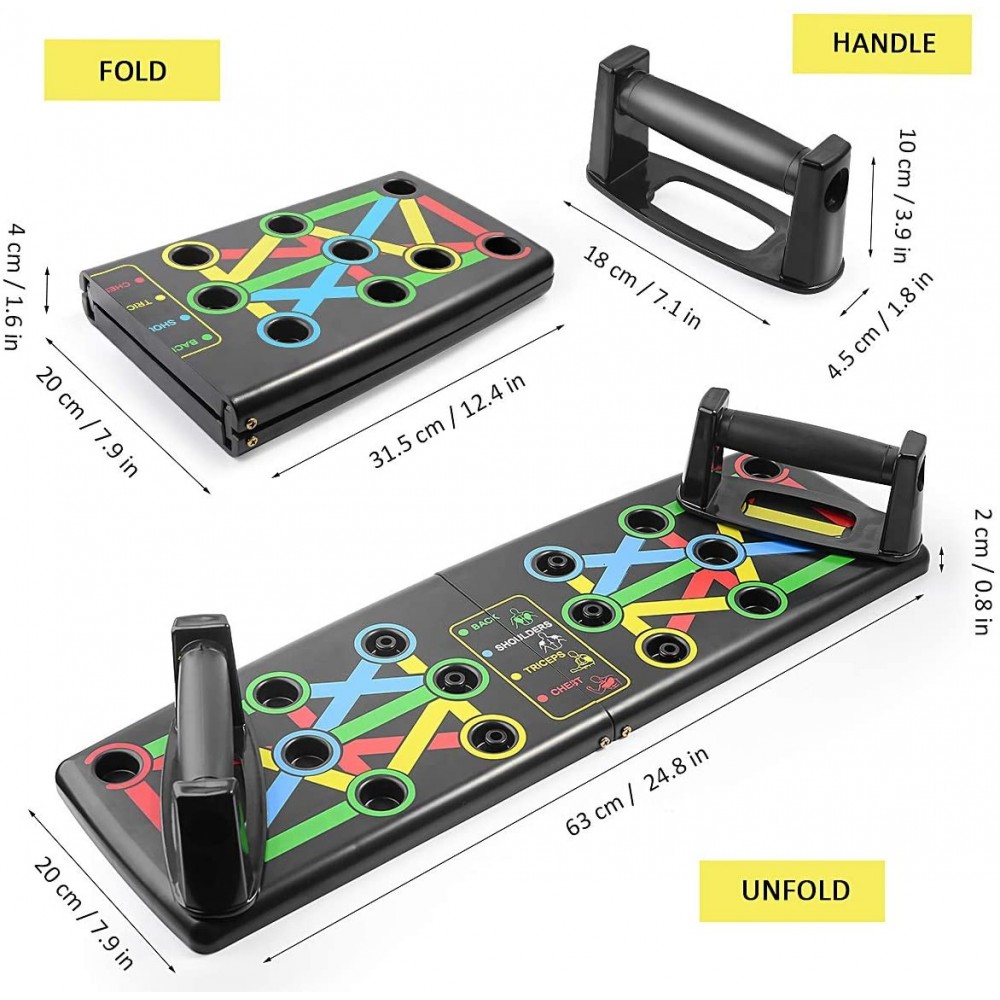 210191 Tabla de entrenamiento  Push up board de...