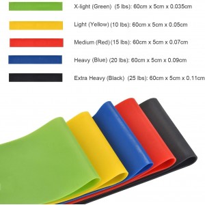 187493 Set 5 pz de bandas elásticas colores para fitness... 2