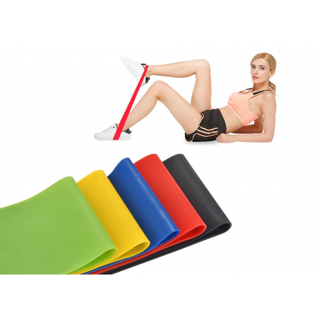 187493 Set 5 pz de bandas elásticas colores para fitness bandas de resistencia