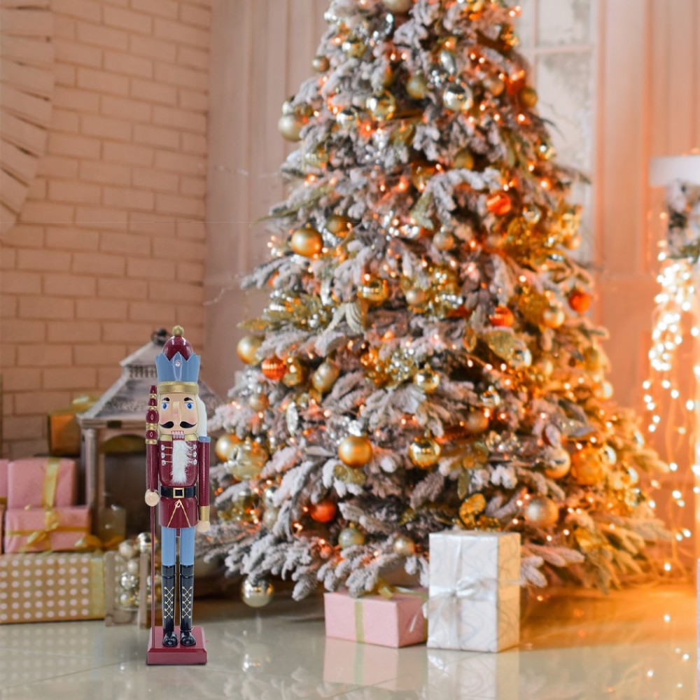 6107113 Soldado cascanuces de madera color ROJO...