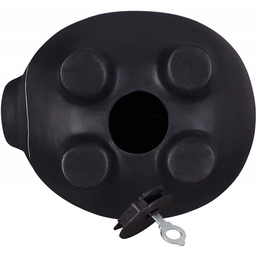 370104 Hucha de cerámica Negra para monedas y...