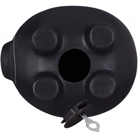 370104 Hucha de cerámica Negra para monedas y billetes con tiza para escribir