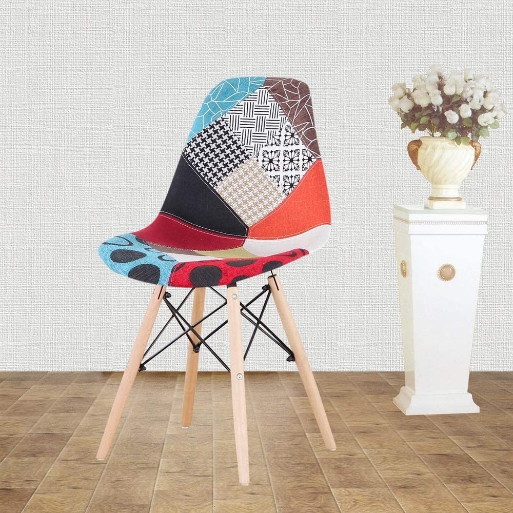 Juego de 2 sillas Fantasy en tejido patchwork...