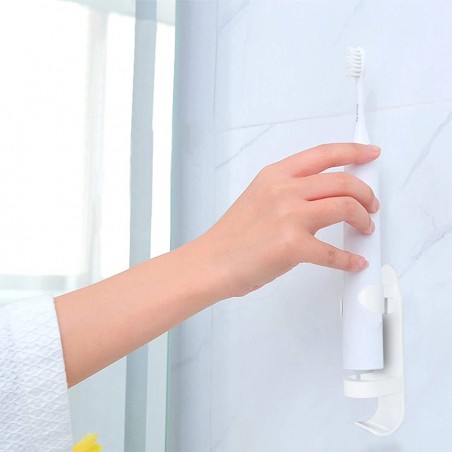 Soporte de cepillo de dientes eléctrico TMX00007 V2 montaje con adhesivo blanco
