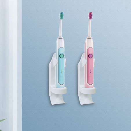 Soporte de cepillo de dientes eléctrico TMX00007 V2 montaje con adhesivo blanco