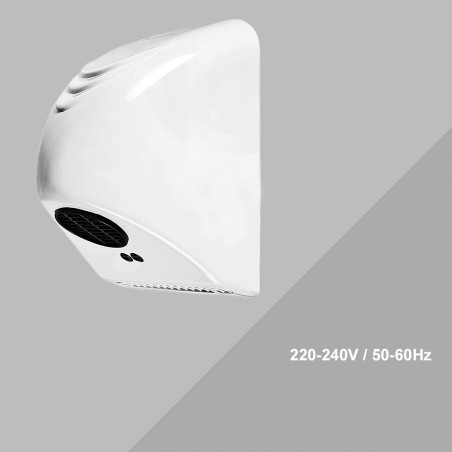 Secador de manos automático de pared 1000W color blanco 14x5xh21.5 cm